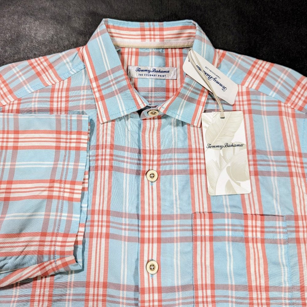 $128 The Coconut Point Coral Reef Tommy Bahama Short Sleeve Shirt Size S